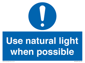 Use natural light when possible